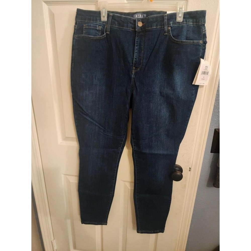 NYDJ‎ Skinny Jeans Lift Tuck Technology Medium Wash Dark Blue Size 16